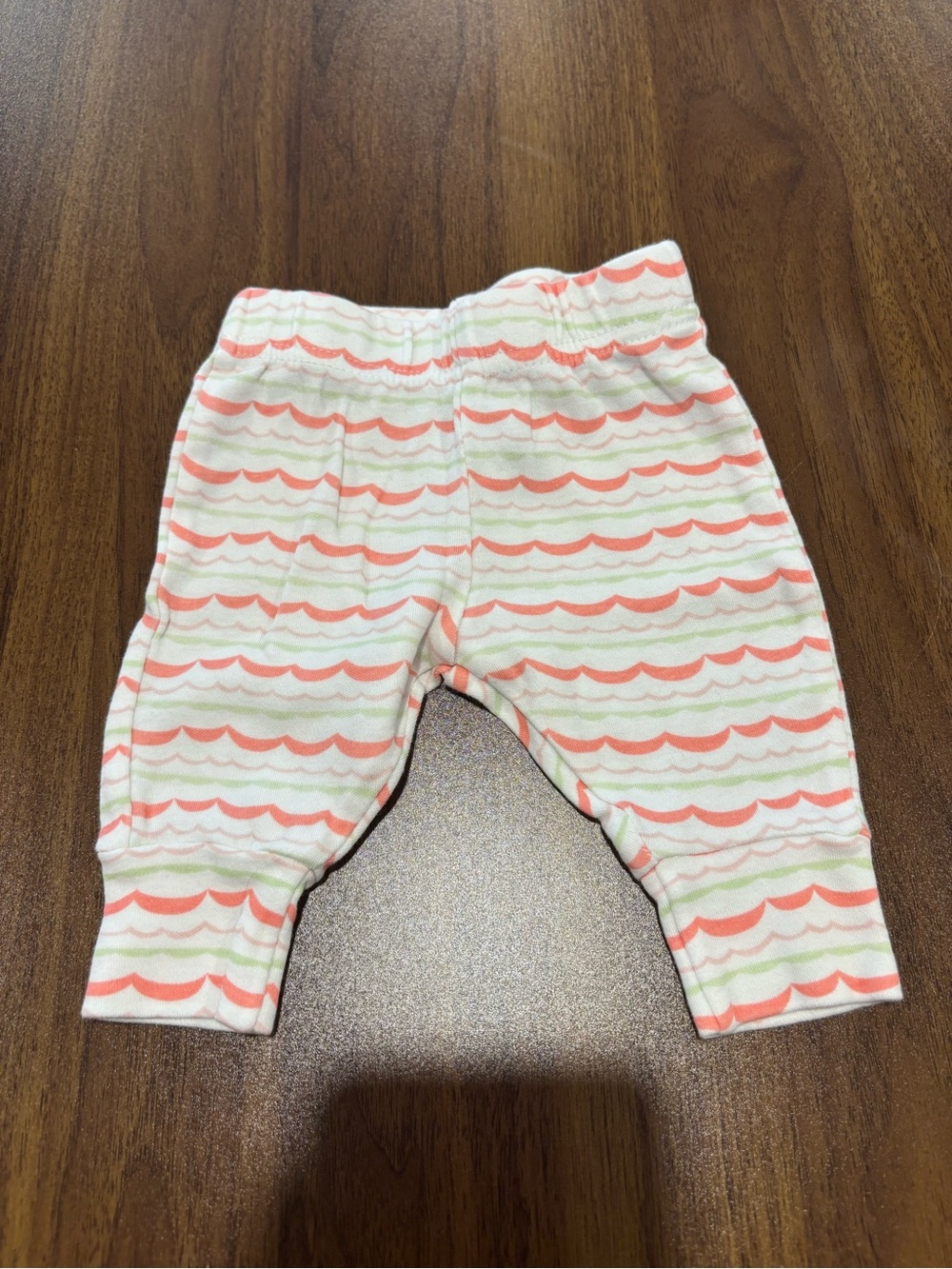 George Coral & Cream Wave-Print Leggings